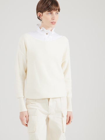 ABOUT YOU Sweater 'Amanda' in White: front