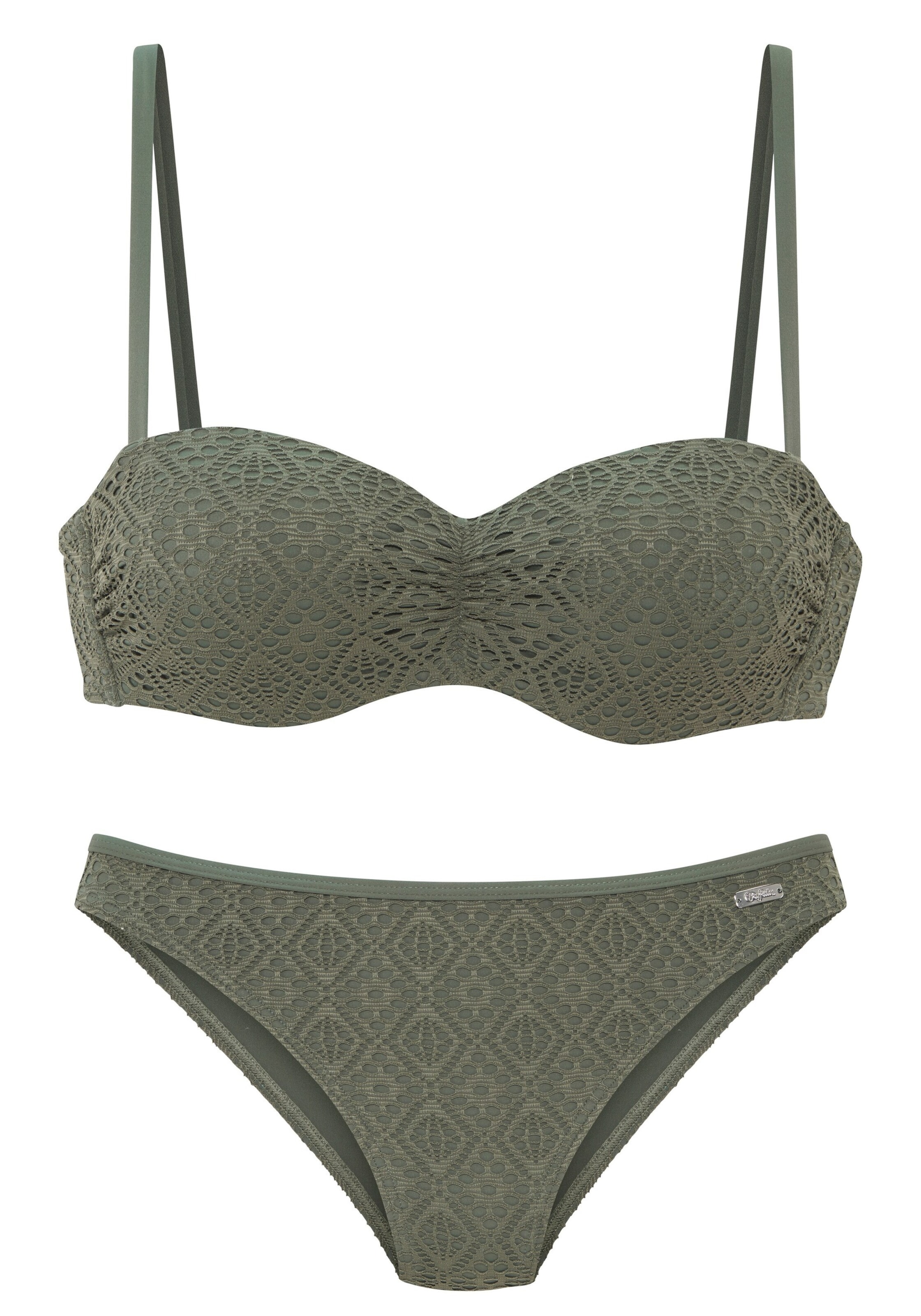 Bandeau Bikini BUFFALO en vert : devant