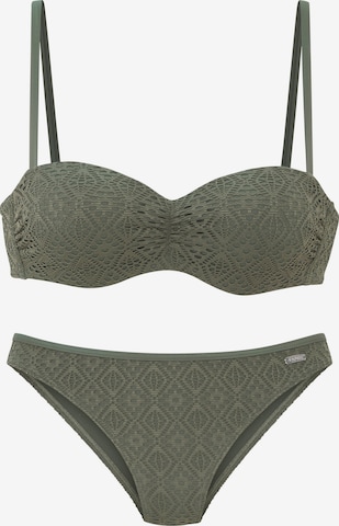 žalia BUFFALO Bandeau Bikinis: priekis
