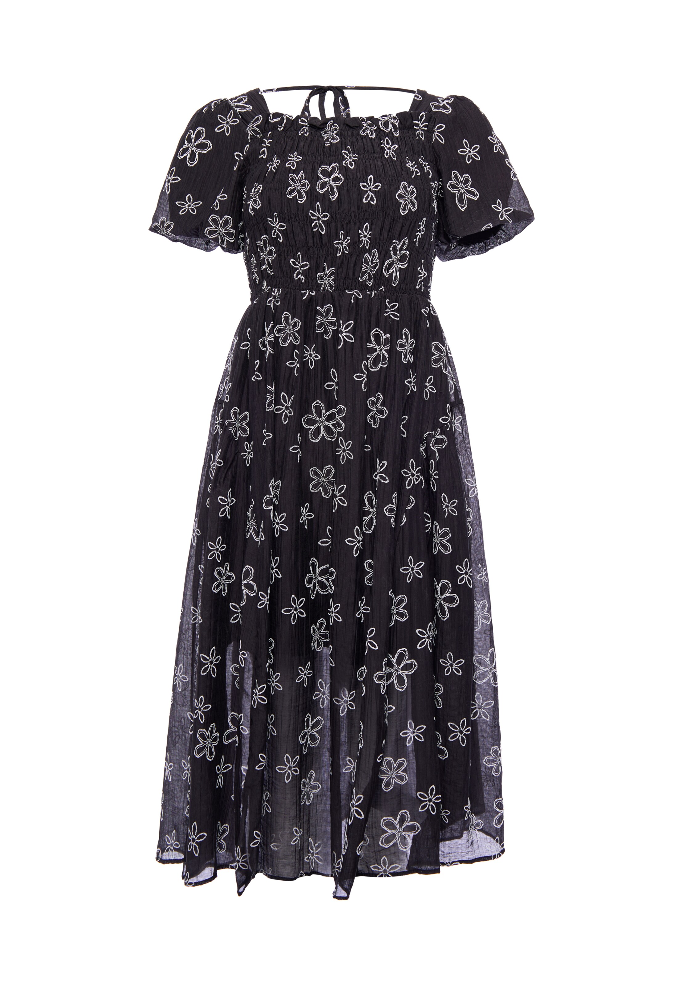 Robe Usha en noir : devant