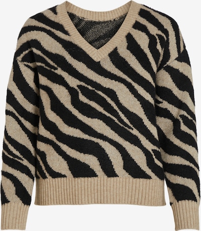 VILA Sweter 'Ril' w kolorze nakrapiany beż / czarnym, Podgląd produktu