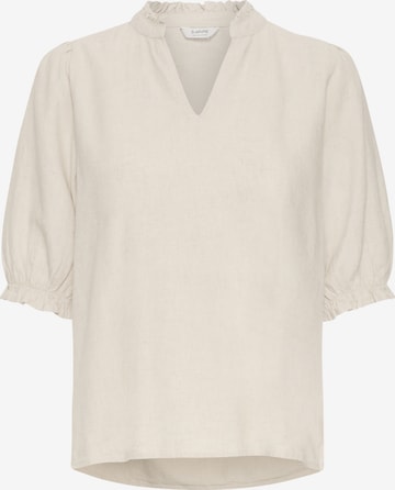 Chemisier 'BYFALAKKA' b.young en beige : devant