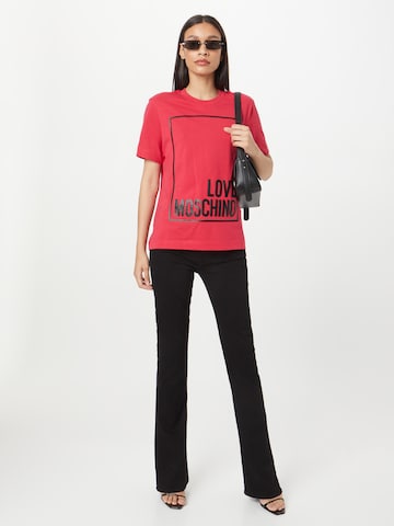 Love Moschino T-Shirt in Rot