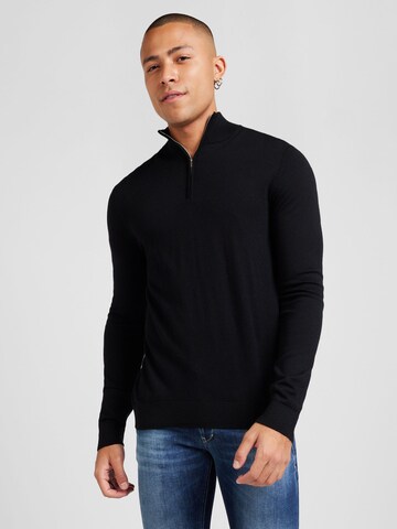 SELECTED HOMME Pulóver 'Tray' - fekete: elől