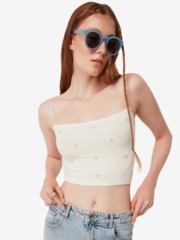 No Matter What Top in Beige: front