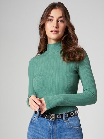 millane Shirt Bodysuit 'Gloria' in Green: front