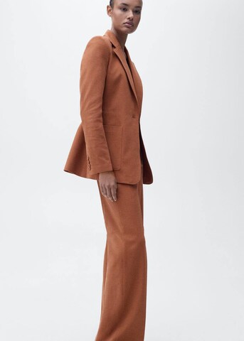 MANGO Wide Leg Hose 'Daisy' in Braun