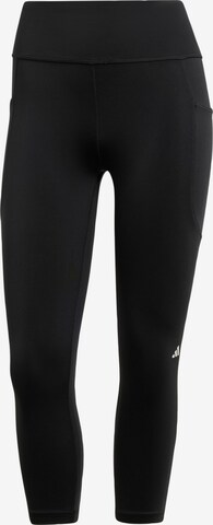 ADIDAS PERFORMANCE Skinny Workout Pants 'DailyRun' in Black: front