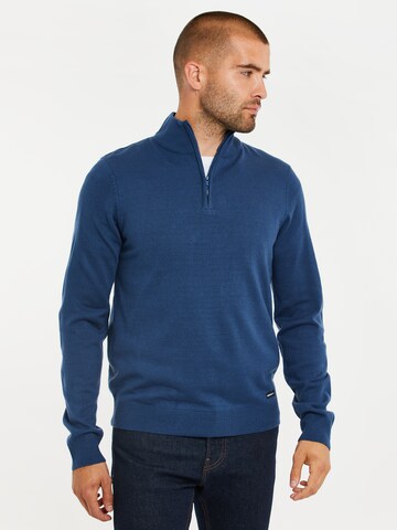 Pull-over Threadbare en bleu : devant