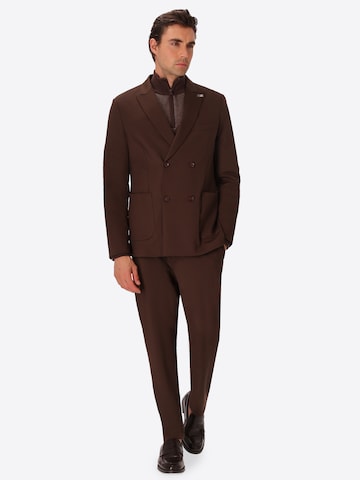 Distretto12 - Ajuste regular Chaqueta saco 'H.P.' en marrón