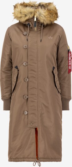 ALPHA INDUSTRIES Parka in chamois / hellbraun / knallrot / weiß, Produktansicht