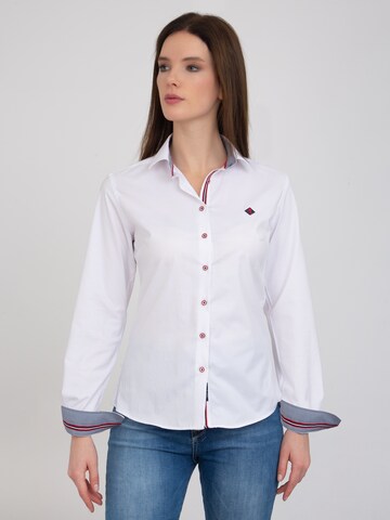 Sir Raymond Tailor Blouse 'Macenta' in White: front