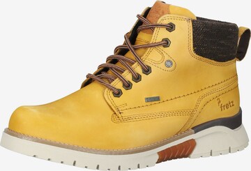 FRETZ MEN Lace-Up Boots in Yellow: front