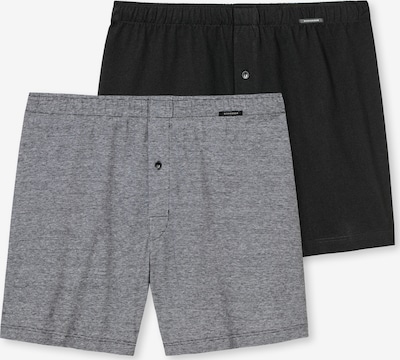 SCHIESSER Boxer ' Multi Shorts ' in graumeliert / schwarz, Produktansicht