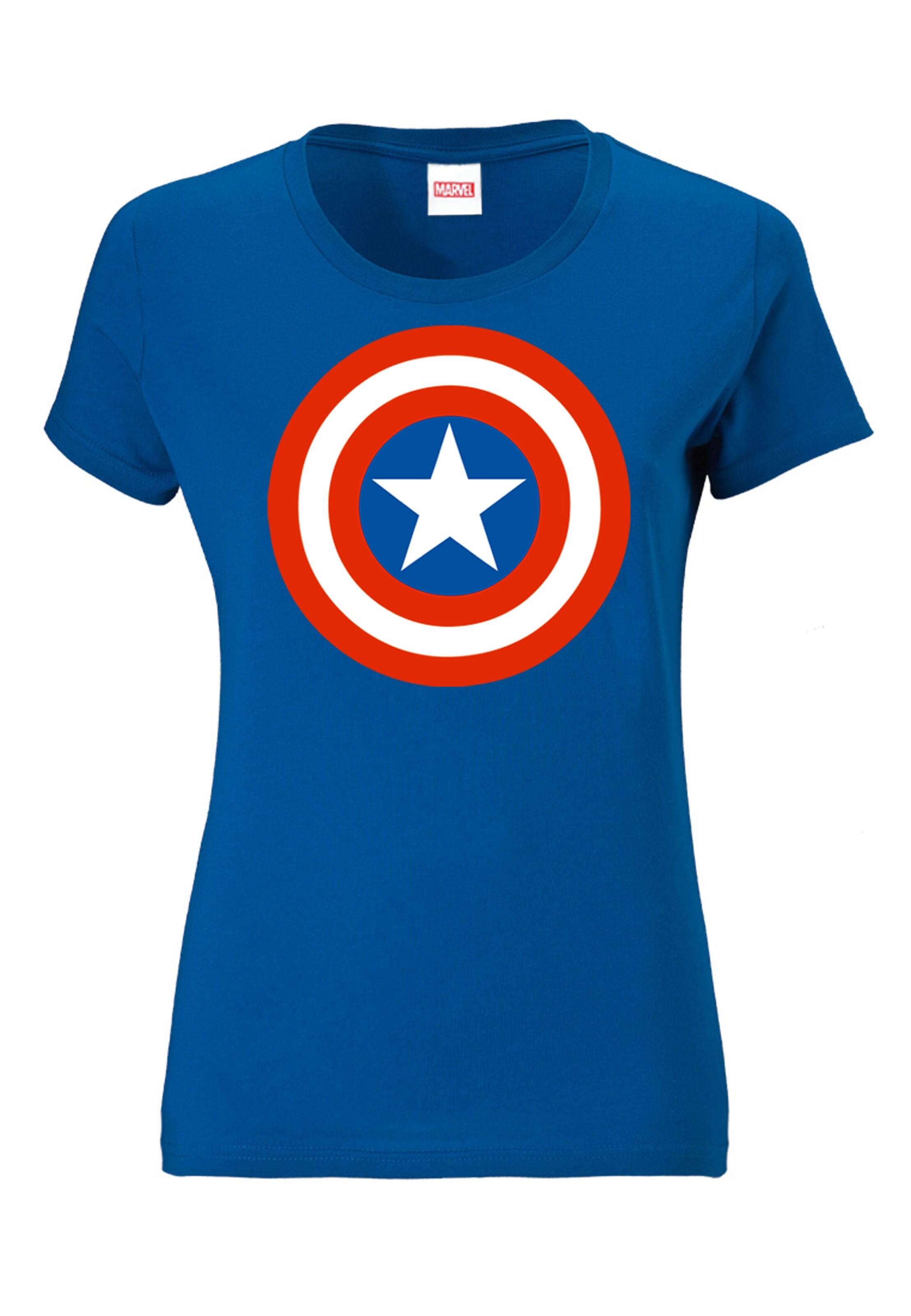 LOGOSHIRT T-Shirt 'Captain America' in Blau: Vorderseite