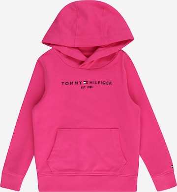 TOMMY HILFIGER Sweatshirt 'Essential' in Magenta | ABOUT YOU