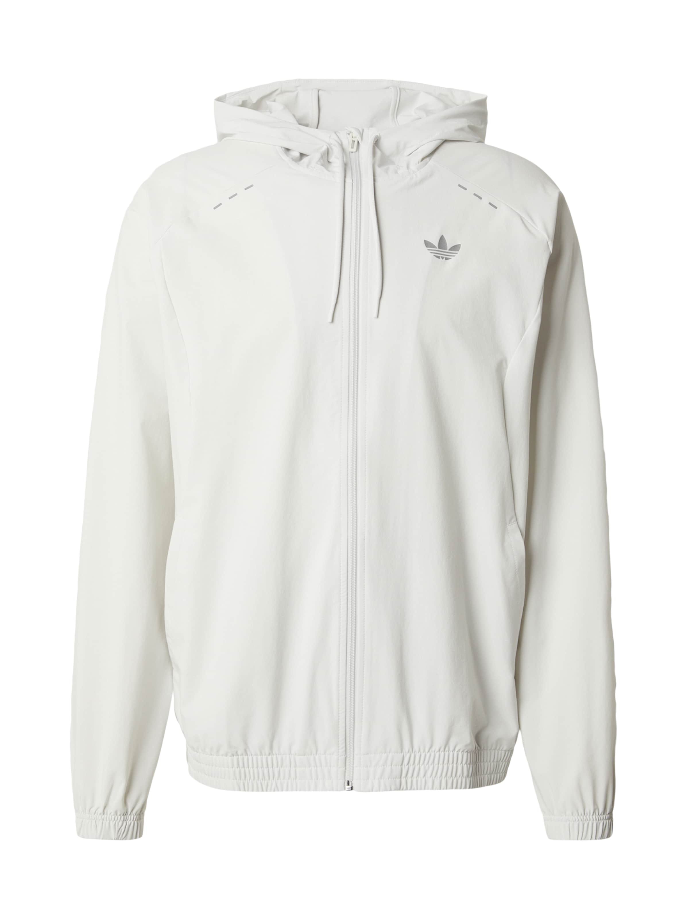 pelēks ADIDAS ORIGINALS Starpsezonu jaka 'Trefoil Essentials': no priekšpuses