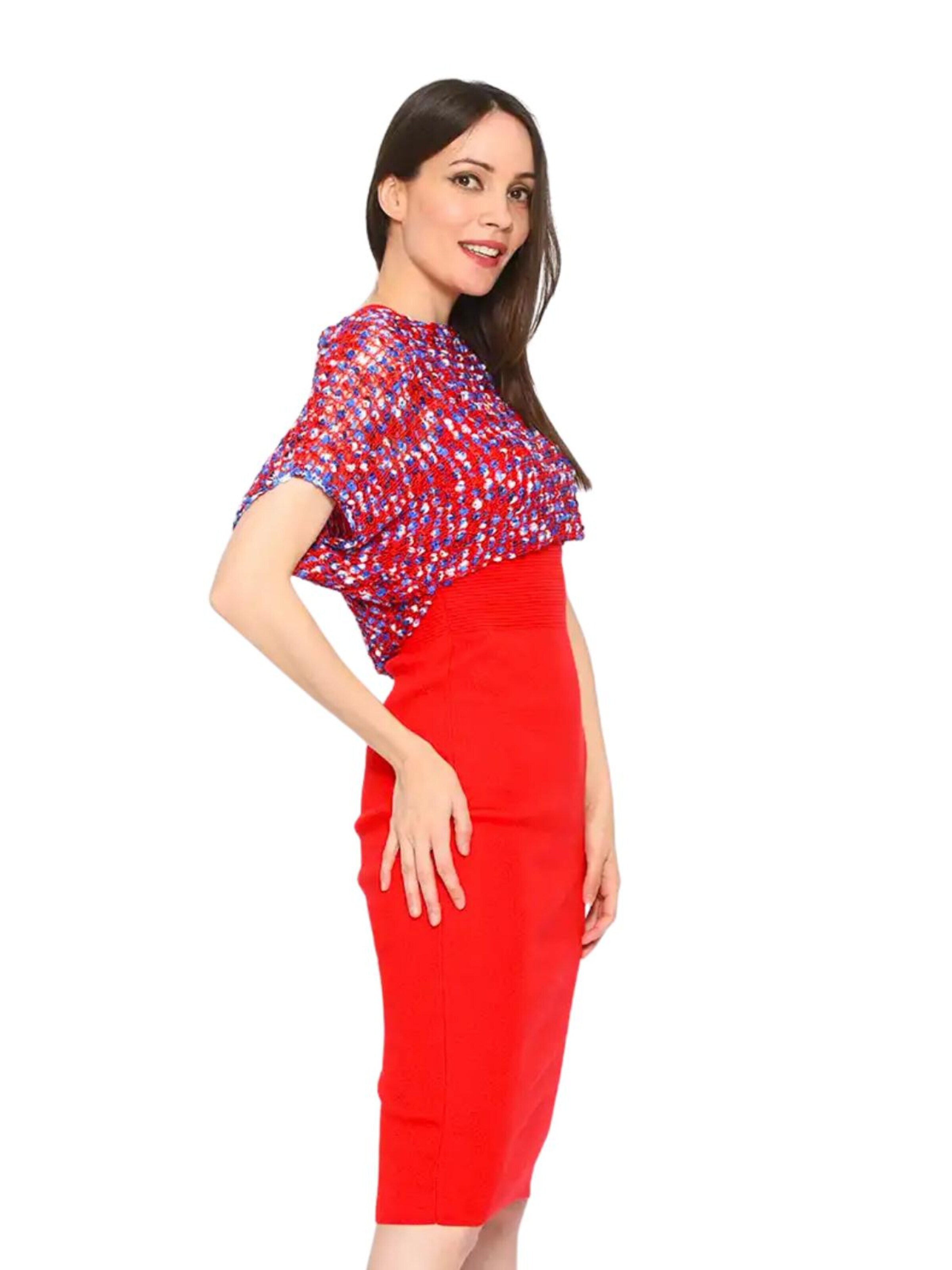 Süel knitwear - Top de punto 'Summer 3D' en rojo
