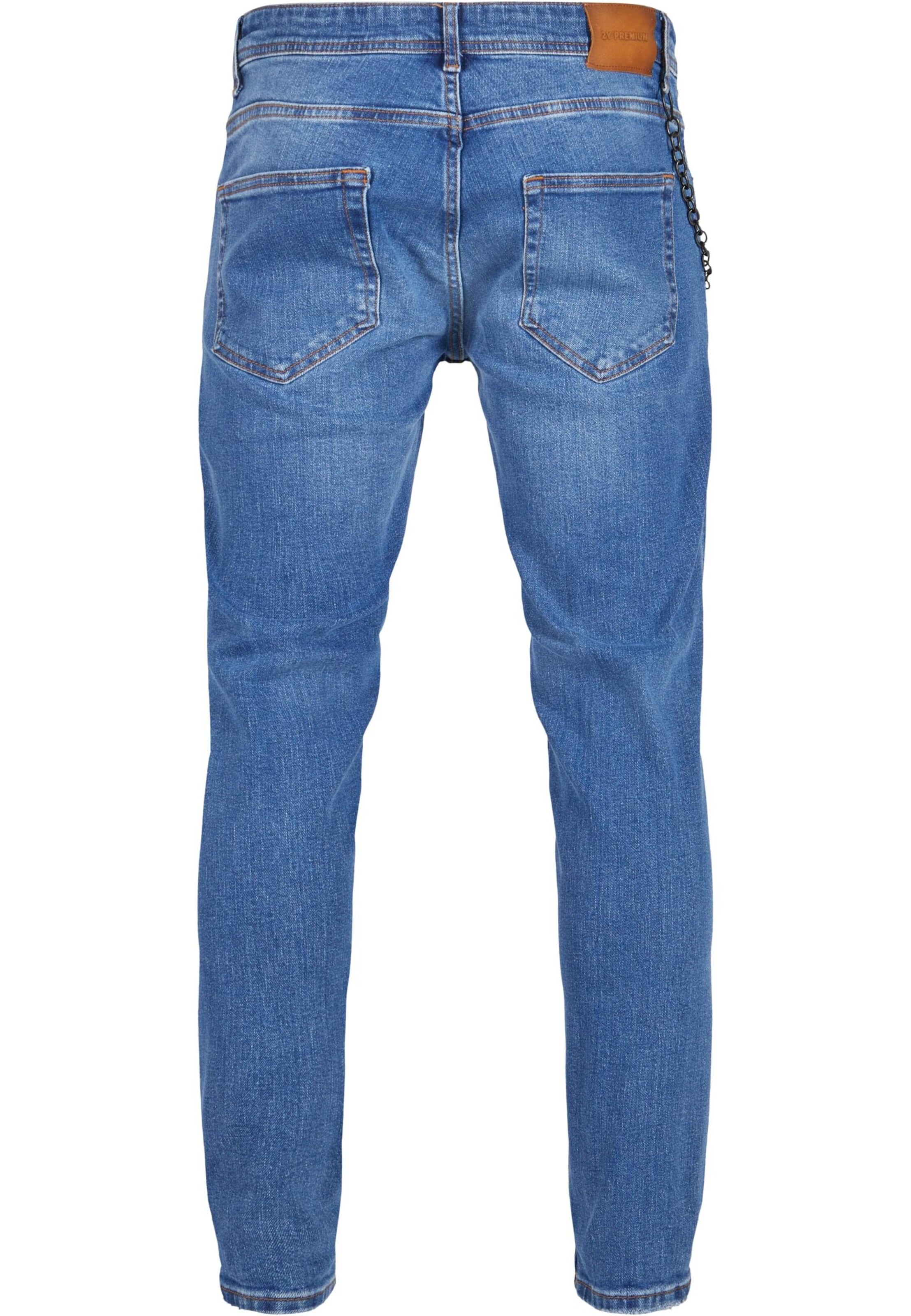 2Y Premium Tapered Jeans in Blue