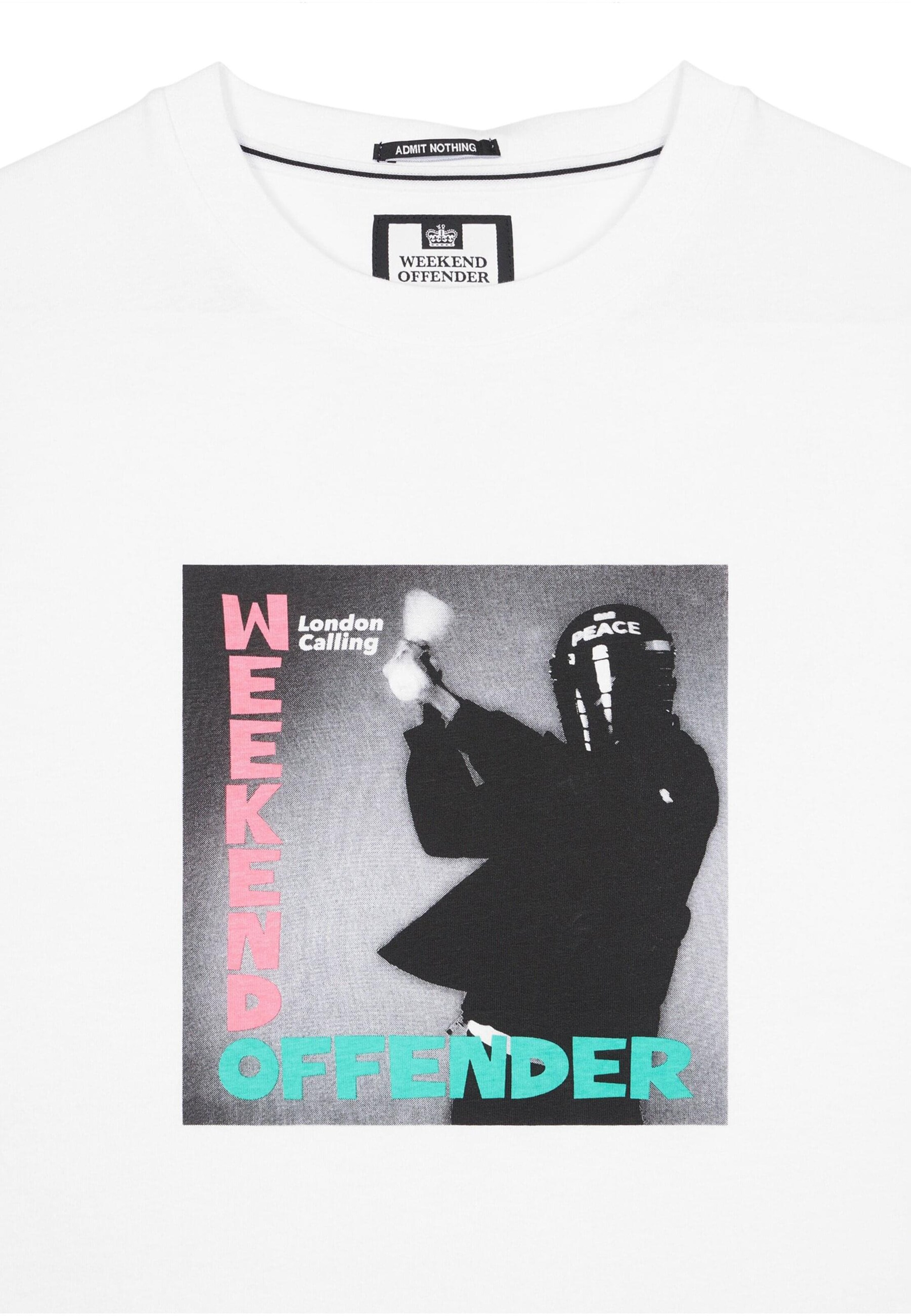 Weekend Offender Shirt 'London Calling' in Wit