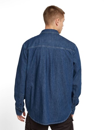 G-STAR Comfort fit Overhemd 'pleated zip' in Blauw