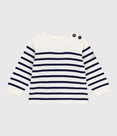 PETIT BATEAU Neulepaita värissä ecru / marine, Tuotenäkymä