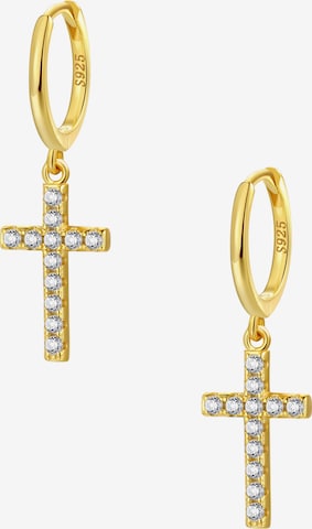 Hey Happiness - Pendientes 'Kreuz' en oro: frente