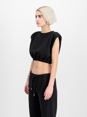 ALPHA INDUSTRIES Sweatshirt i svart: framsida
