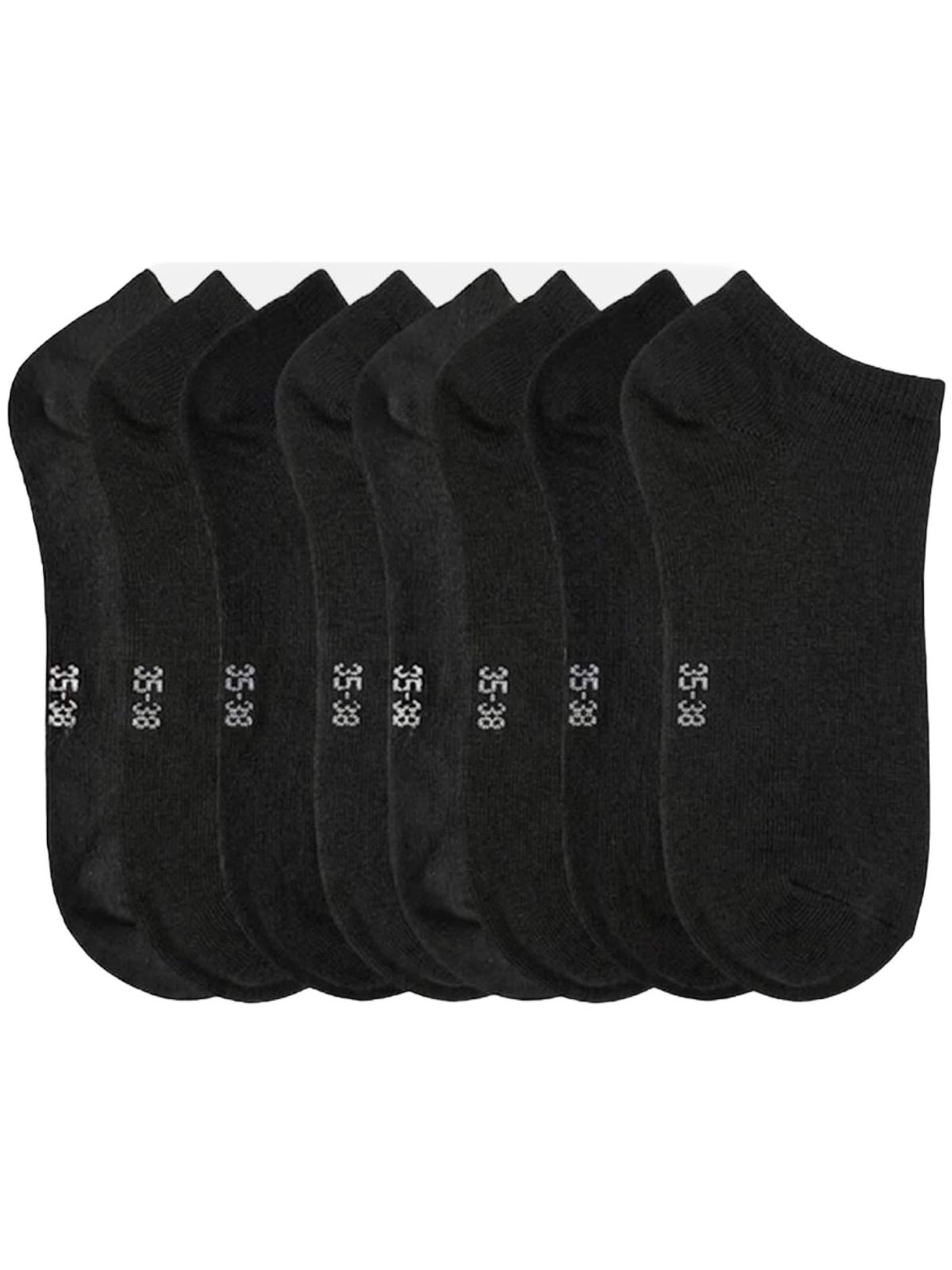 El Sueno - Calcetines 'Sneaker Socken' en negro: frente