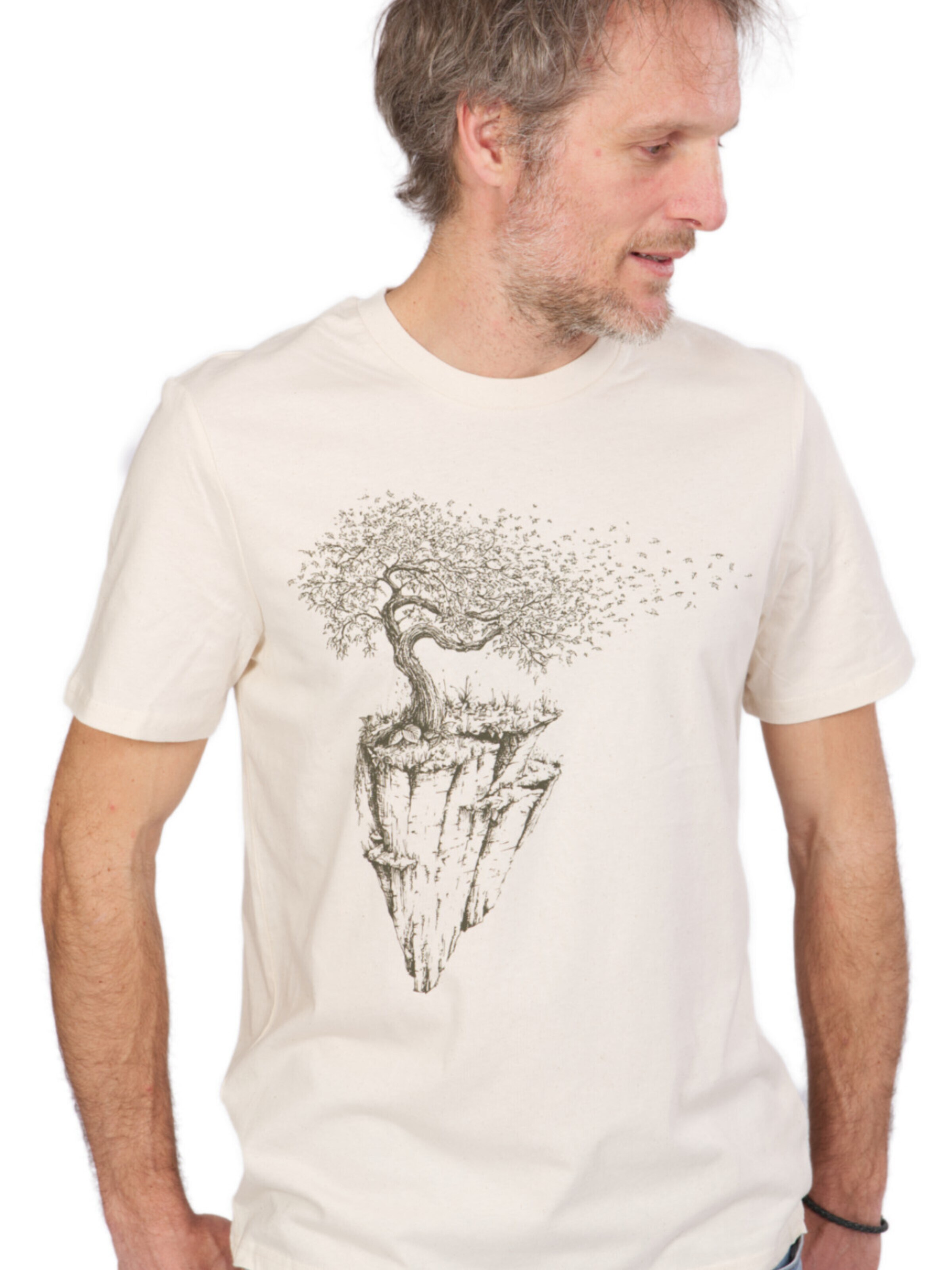 Life-Tree Shirt 'Organic Fairwear Maple Island' in White