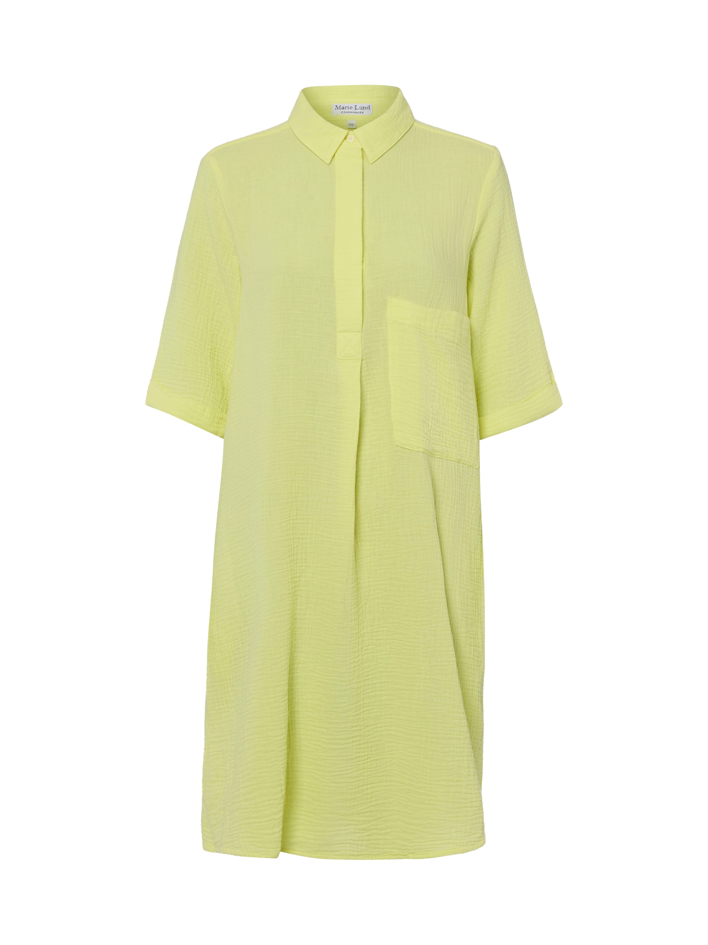 Marie Lund Shirt dress in Yellow: front
