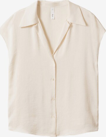 MANGO Blus 'SASSA' i beige: framsida