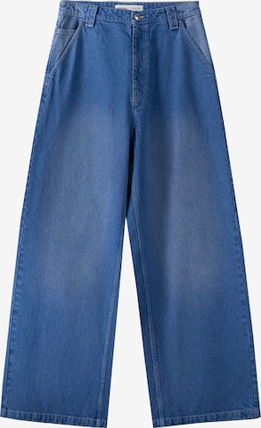 Wide leg Jeans di Bershka in blu: frontale