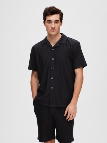 SELECTED HOMME Comfort fit Overhemd in Zwart: voorkant
