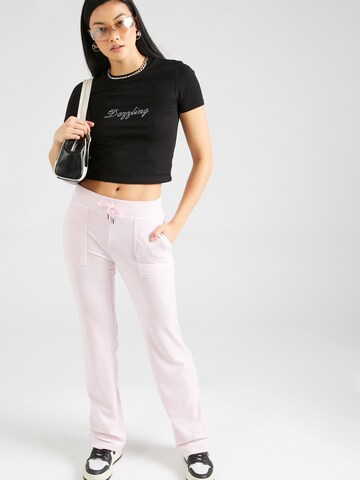 Juicy Couture Обычный Штаны 'Del Ray' в Ярко-розовый