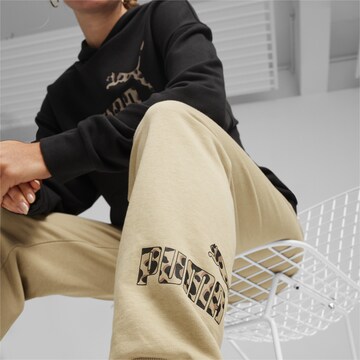 PUMA Tapered Workout Pants 'ESS+' in Beige