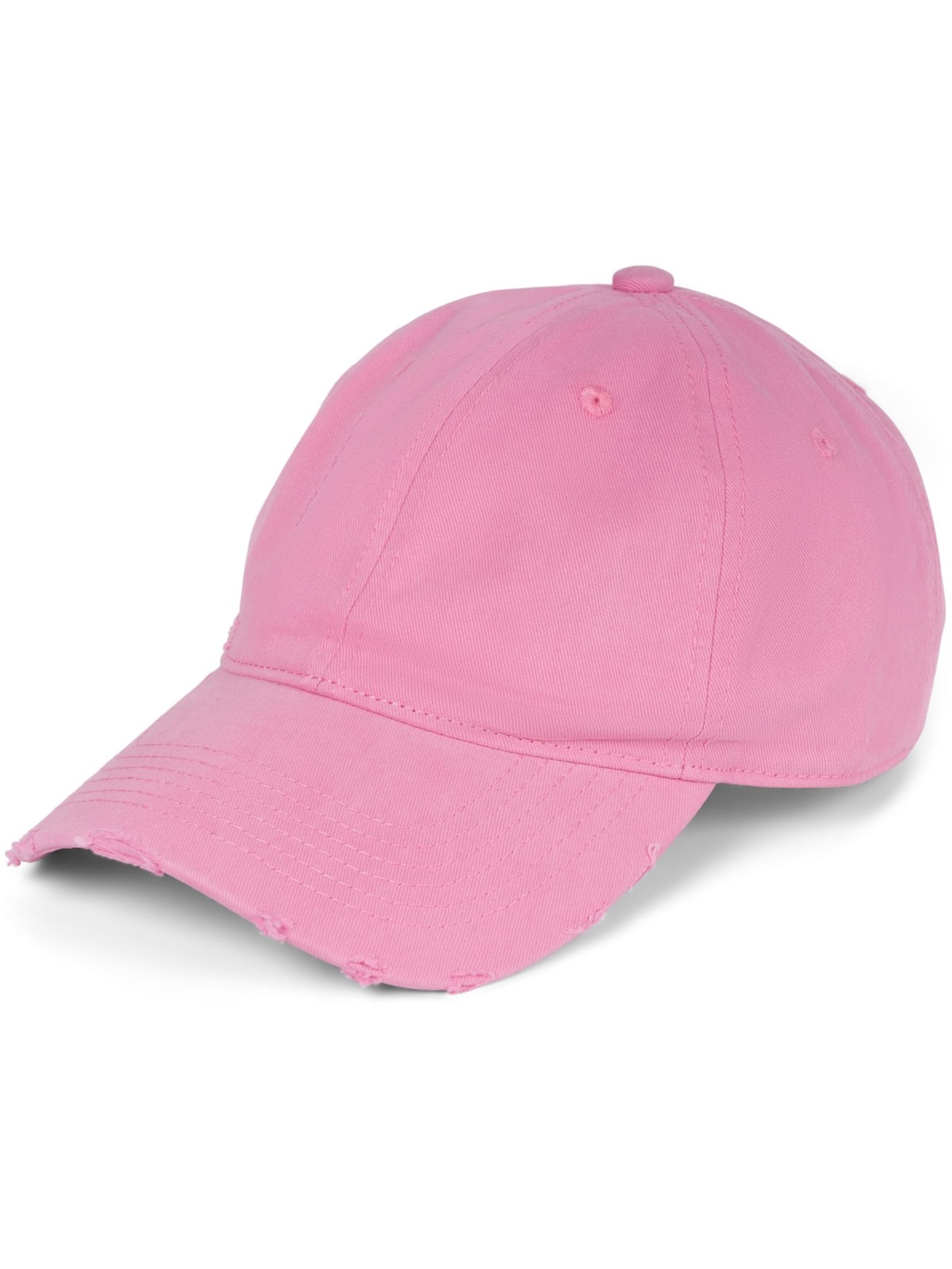 styleBREAKER Cap 'Baseball Cap Destroyed Look' in Pink: front