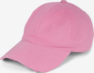 styleBREAKER Cap 'Baseball Cap Destroyed Look' in Pink: front