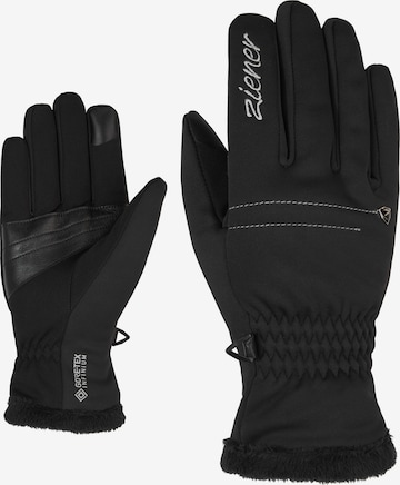 ZIENER Athletic Gloves 'IDINA GTX' in Black: front