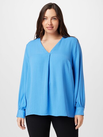 Camicia da donna 'ANNSOFIE' di ONLY Carmakoma in blu: frontale