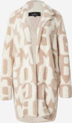 bēšs monari Adīta jaka: no priekšpuses