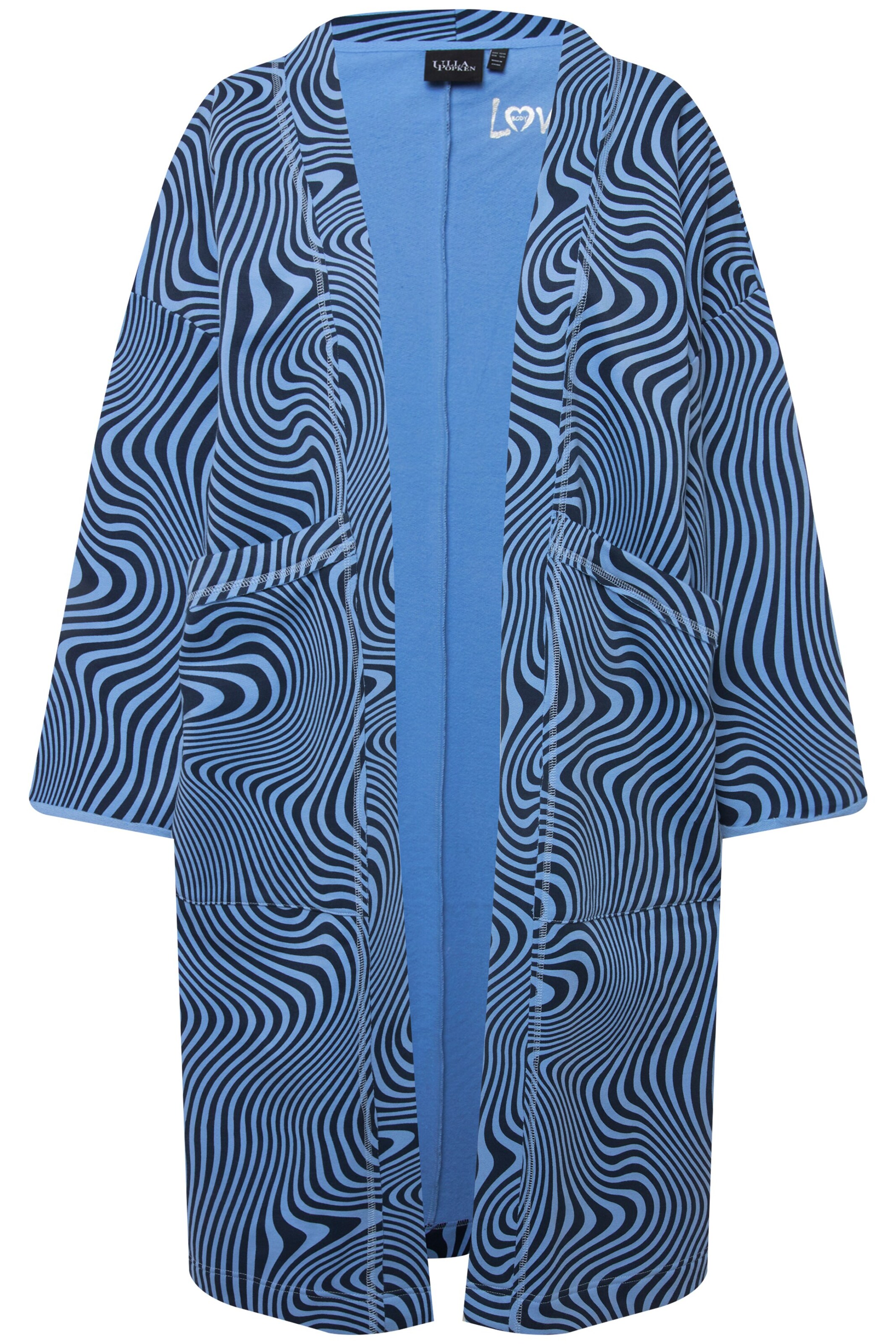 Ulla Popken Sweat jacket in Blue: front