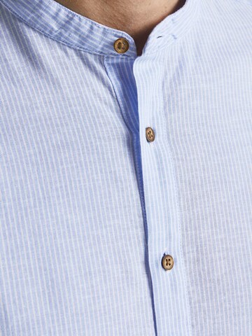 JACK & JONES Slim fit Button Up Shirt 'Summer' in Blue