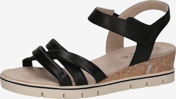 CAPRICE Strap sandal in Black: front