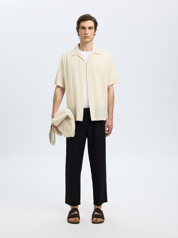 SELECTED HOMME Loose fit Trousers 'SLHMagnus' in Black