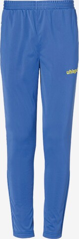 UHLSPORT Tapered Workout Pants in Blue: front