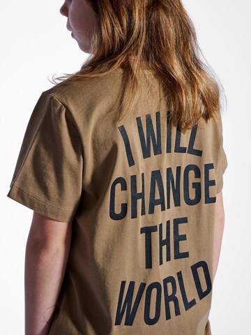 SOMETIME SOON T-Shirt 'Revolution' in Braun