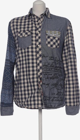 Desigual Button Up Shirt in M in Blue: front