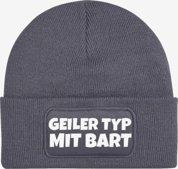Youth Designz Mütze 'Geiler Typ mit Bart' in Grau: Vorderseite