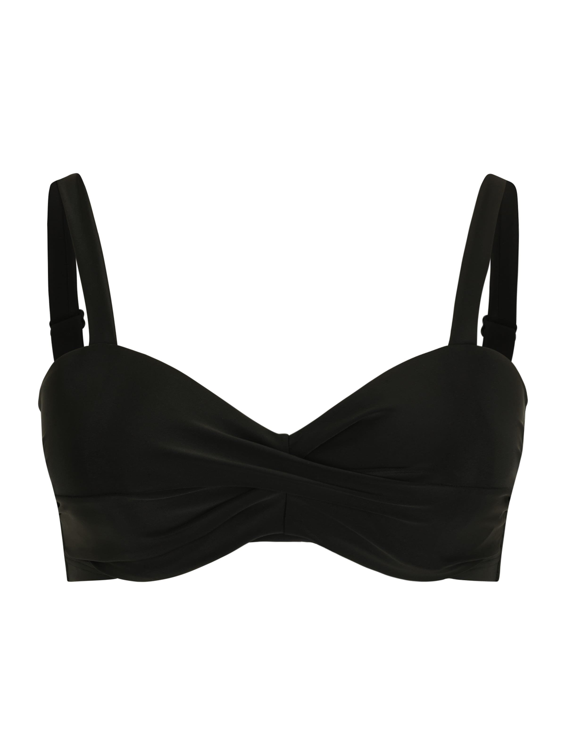 ONLY Carmakoma - Bustier Top de bikini 'SOPHIA' en negro: frente